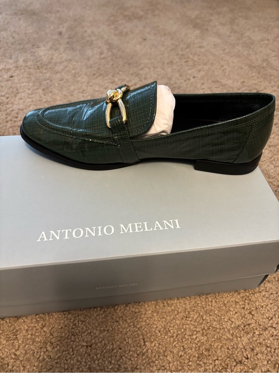 ANTONIO MELANI Other - ANTONIO MELANI Dark Green Leather Bit Loafers